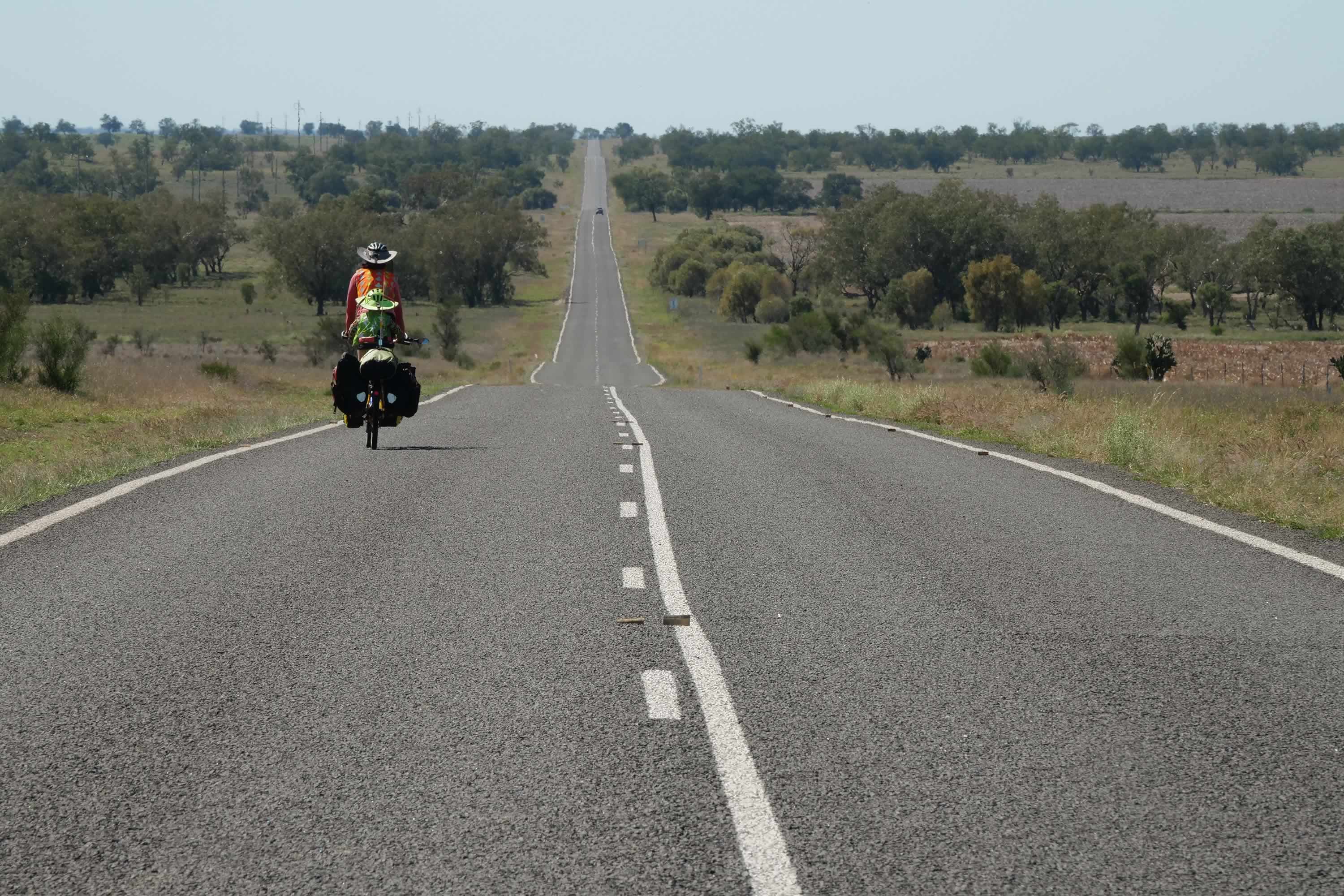 Riding from Bourke to Roma. Photo: Andrew Hughes.